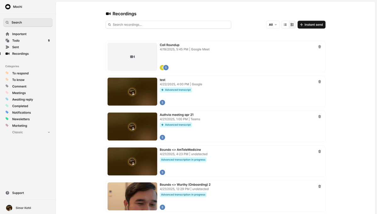 Meeting Intelligence example